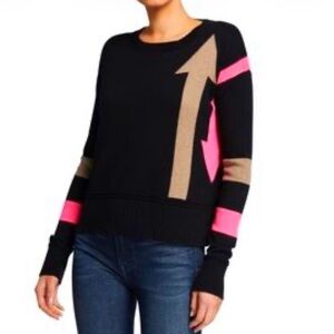 Lisa Todd Heartthrob Cotton Cashmere Arrows 
Sweater Sz L
